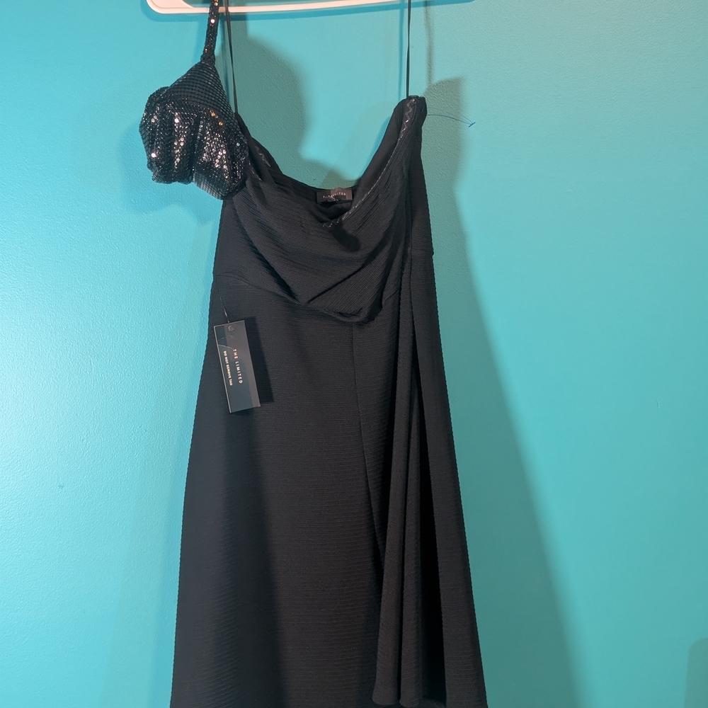 Elegant Black One-Shoulder Dress